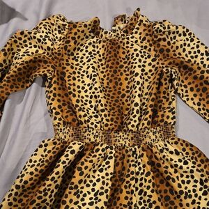 Janie and Jack Tan and Black Leopard Dress